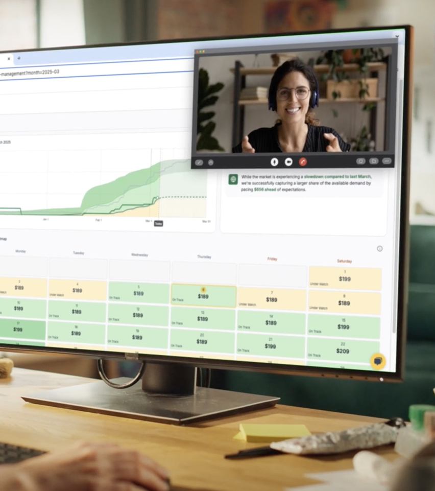 Takeup customer on video call with revenue strategist