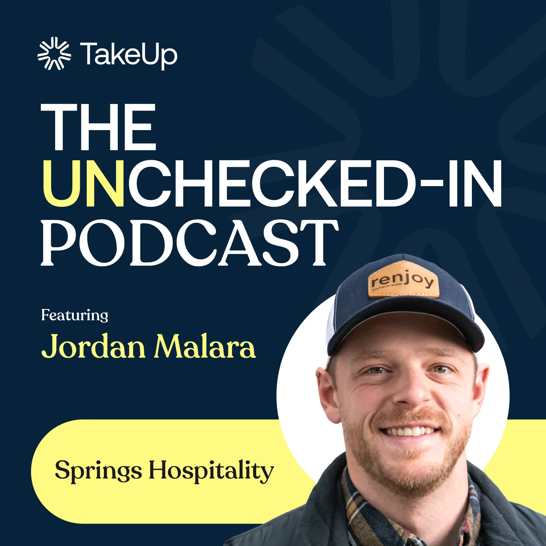 Unchecked-In Podcast cover with headshot of Jordan Malara