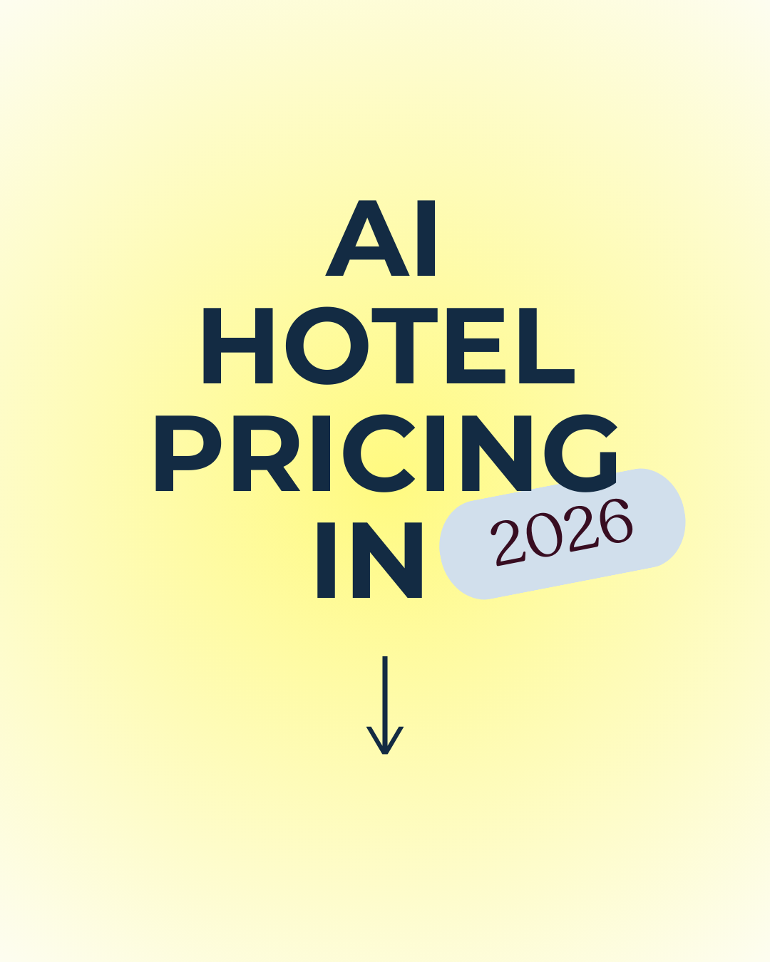 Title text on yellow gradient background AI Hotel Pricing in 2026