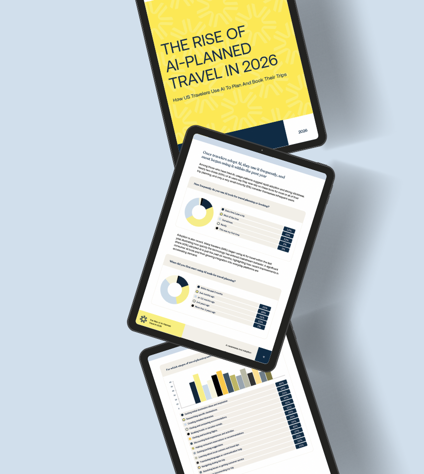 Image of market research report graphs and results on tablet